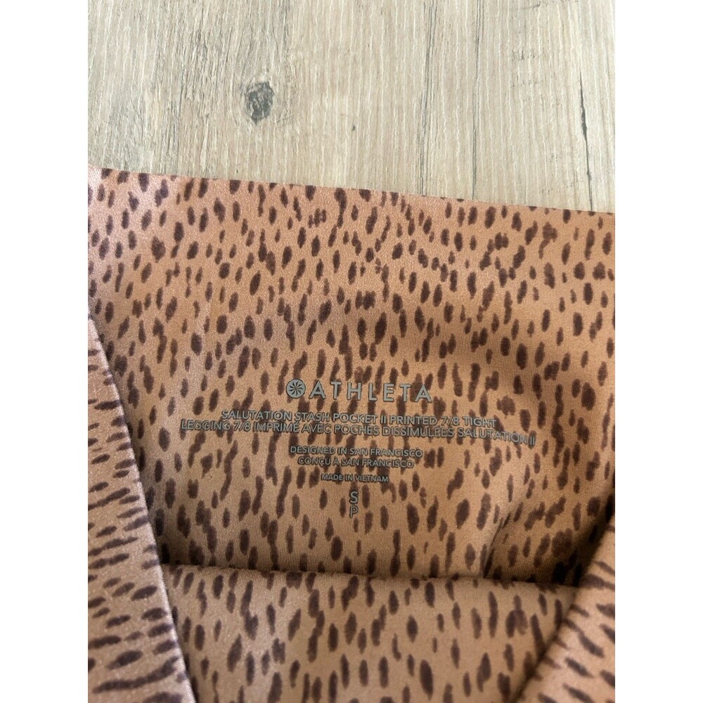 Athleta Salutation Stash Pocket II Printed 7/8 Tight Women's Sz S Animal Print - Picture 5 of 6